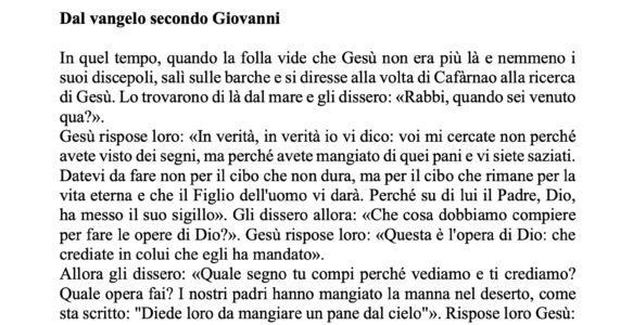 Avvisi della settimana – 04 Agosto 2024